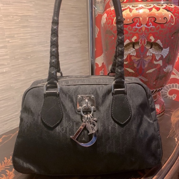 Dior Diorissimo Nylon Black Pocolon Shoulder Bag - Picture 1 of 8